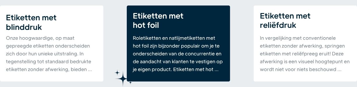 Etiketten-met -hot-foil-blinddruk-reliëfdruk