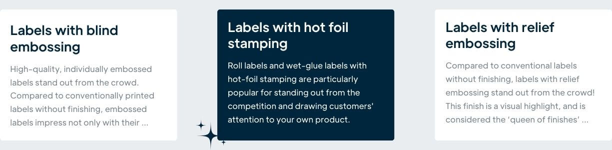Labels-with-hot-foil-blind-relief-embossing
