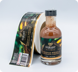 Image of Prime Labels custom metallic labels on a beverage product.